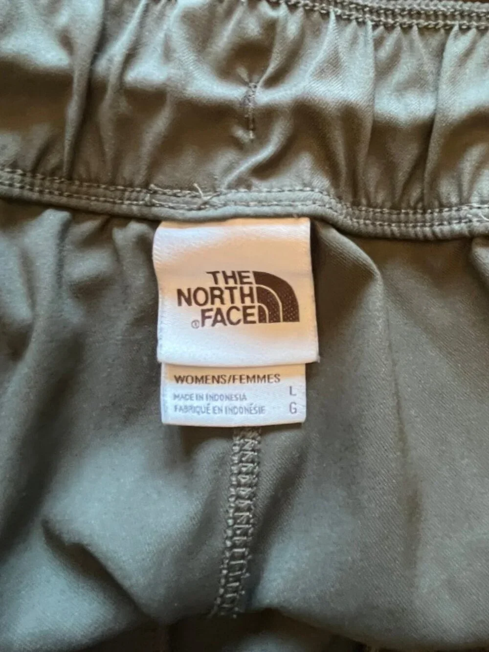 The North Face Women's Olive Green Pull-On Ankle Pants Size L Elastic Waist